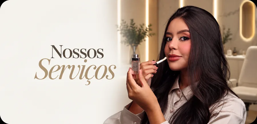 Nossos serviços — lábios, perfiloplastia, rejuvenescimento e harmonização facial. Ver catálogo em PDF.